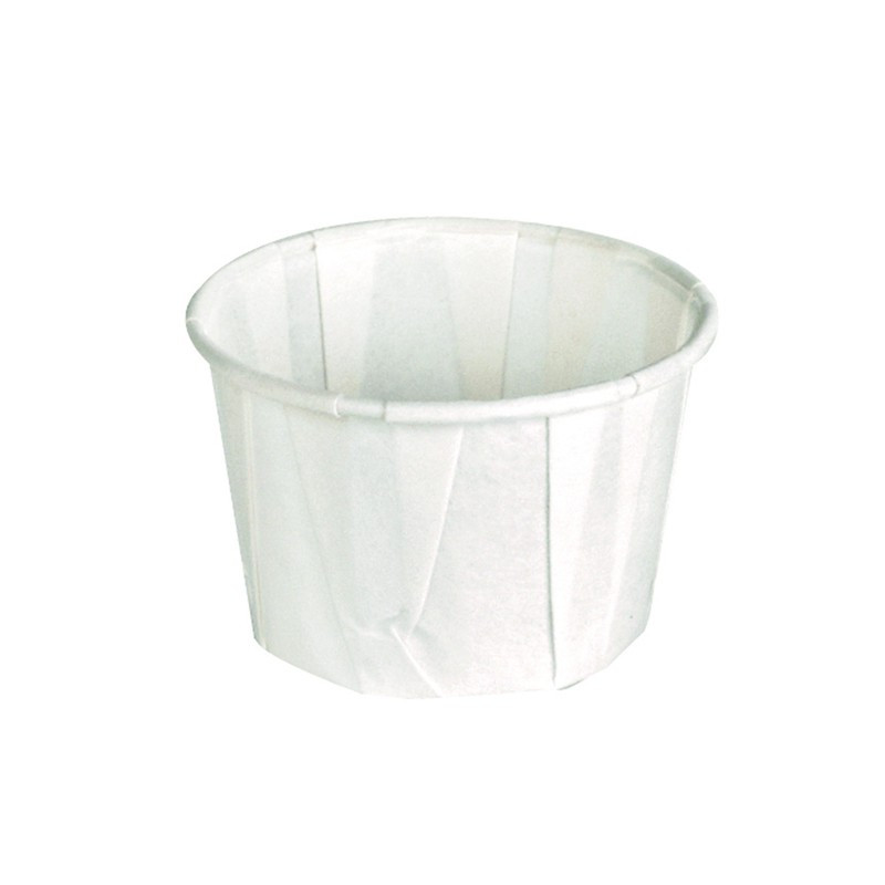 Pot papier plissé blanc 35 ml Diam: 4,2 cm 5,1 x 3,5 x 3 cm x 250 unités