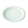 Assiette ronde en carton blanc Diam: 25,3 cm 25,3 x 2 cm x 100 unités