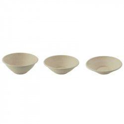 Bol rond brun en pulpe "Poke" 700 ml Diam: 19,6 cm 19,6 x 19,6 x 4,9 cm x 125 unités