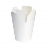 Pot carton blanc base ronde fermeture à boucle papillon 750 ml Diam: 9,3 cm 10,3 x 9,4 x 9,7 cm x 50 unités