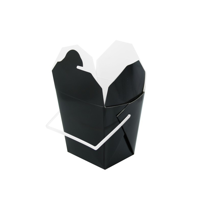 Boîte carré noir avec anse 415 ml 9,2 x 7,4 x 9 cm x 50 unités