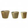 Pot carton rond kraft fermeture à fente 950 ml 11,1 x 9,2 x 10,1 cm x 25 unités