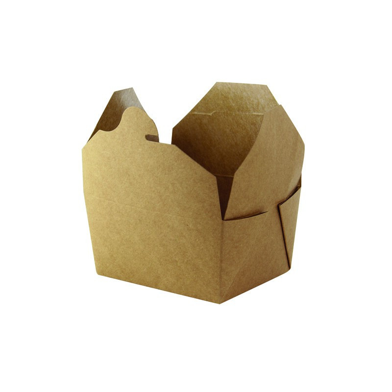 Boîte repas carton kraft ingraissable 1500 ml 21,8 x 16 x 6,3 cm x 50 unités