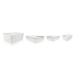 Boîte repas carton blanc 2 300 ml 21,5 x 16 x 9 cm x 40 unités