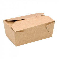 Boîte repas carton kraft 800 ml 15,5 x 11,7 x 5 cm x 50 unités