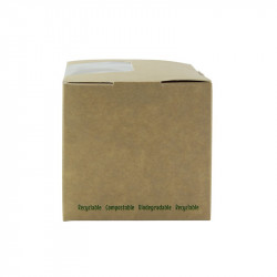 Boîte sandwich carton brun fenêtre PLA 12,5 x 7,7 x 7,2 cm x 50 unités