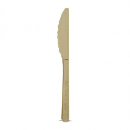 Couteau fibre de bambou et CPLA 15,7 cm x 50 unités