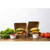 Boîte burger carton kraft brun 11 x 10 x 8 cm x 75 unités