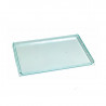 Plateau plastique PS vert transparent "Klarity" 38 x 27,4 x 1,8 cm x 25 unités