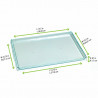 Plateau plastique PS vert transparent "Klarity" 38 x 27,4 x 1,8 cm x 25 unités