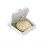Mini boîte à pizza en carton blanc 9 x 9 x 2 cm x 100 unités