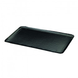 Plateau carton double face or intérieur/noir extérieur 28 x 42 cm x 25 unités