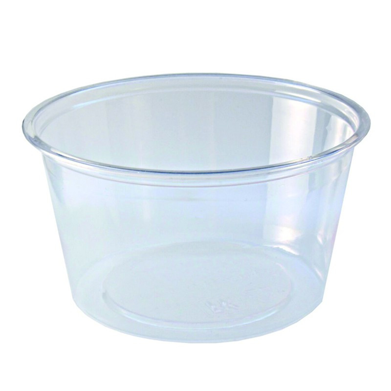 Pot rond PLA transparent - GPC400 110 ml Diam: 7,6 cm 7,6 x 5,9 x 4 cm x 100 unités
