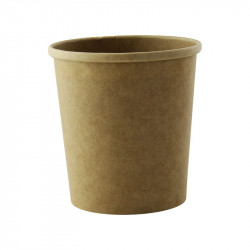 Pot carton kraft brun chaud et froid 490 ml Diam: 9,7 cm 9,7 x 7,5 x 9,8 cm x 50 unités