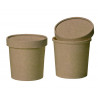 Pot carton kraft brun chaud et froid 490 ml Diam: 9,7 cm 9,7 x 7,5 x 9,8 cm x 50 unités