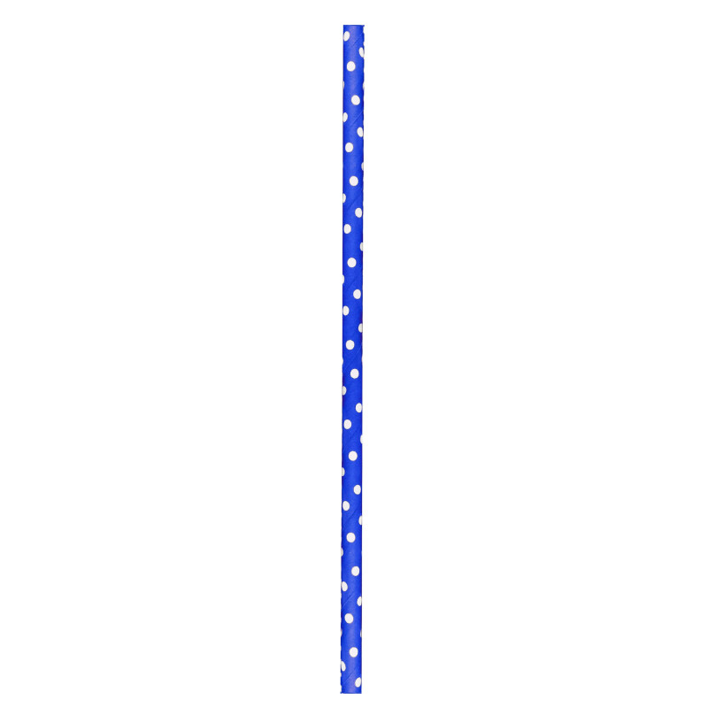 Chalumeau Papier À Pois Bleu L: 0,6 cm l: 0,6 cm H: 19,7 cm