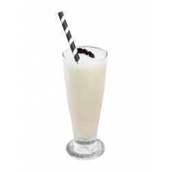 Chalumeau Papier Smoothie Noir/Blanc L: 0,8 cm l: 0,8 cm H: 19,7 cm