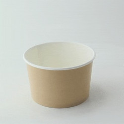 Pot "Deli" rond en carton kraft 532 ml Diam: 11,4 cm 11,4 x 9,5 x 7,2 cm x 50 unités