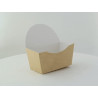 Emballage carton kraft pour burger intérieur blanc 13,5 x 6 x 13 cm x 50 unités