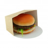 Emballage carton kraft pour burger intérieur blanc 13,5 x 6 x 13 cm x 50 unités