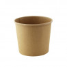 Pot "Deli" rond en carton kraft 700 ml Diam: 11,4 cm 11,4 x 9,1 x 9,8 cm x 50 unités