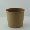 Pot "Deli" rond en carton kraft 700 ml Diam: 11,4 cm 11,4 x 9,1 x 9,8 cm x 50 unités