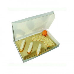 Boîte traiteur lunch carton microcannelé blanc 28 x 19 x 6 cm x 25 unités