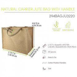 SAC CABAS EN JUTE BRUN 32 x 20 x 25 cm x 30 unités