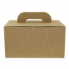 Boîte carton kraft avec poignées "Lunchgo" 32,5 x 22,5 x 17,5 cm x 20 unités