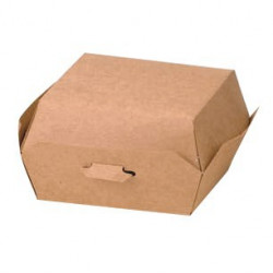 Boîte Burger Carton Kraft Brun L: 9,5 cm l: 9,5 cm H: 5 cm