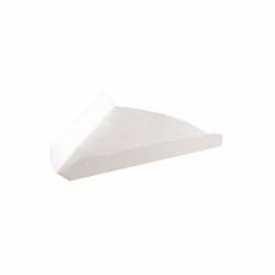 Triangle carton blanc support pizza ou tarte 17,7 x 17,5 x 2,7 cm - 1000 unités