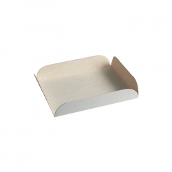 Carré rainé carton blanc 13 x 13 x 2 cm - 250 unités
