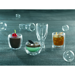 Mini verre borosilicate double paroi "Bambi" 60 ml Diam: 4,7 cm 4,7 x 10,5 cm - 12 unités