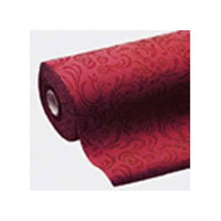 Nappe En Rouleau Non Tissé Damassé Bordeaux L: 5000 cm l: 120 cm