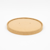 Couvercle carton kraft chaud et froid Diam: 18,5 cm 18,5 x 18,5 x 1,6 cm - 45 unités
