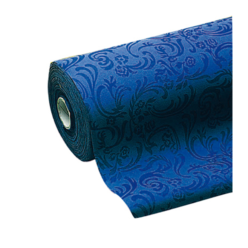 Nappe En Rouleau Non Tissé Damassé Bleu Marine L: 5000 cm l: 120 cm