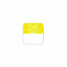 Rouleau étiquette soluble jaune mardi 2,5 x 2,5 cm - 1000 unités