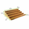 Support bambou "Escalier" pour 75 pics 36 x 30,5 x 9,5 cm - 2 unités