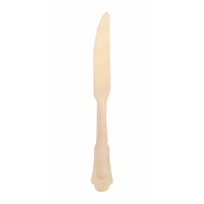 Couteau bois "Baroc Timber" 20,5 cm - 12 unités