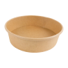 Saladier rond en carton kraft "Buckaty" 900 ml Diam: 18,5 cm 18,5 x 16 x 5,3 cm - 45 unités