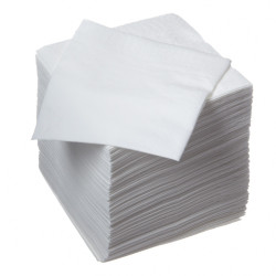 Serviette ouate blanche 2 plis 33 x 33 cm - 25 unités