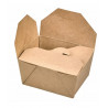 Boîte repas carton kraft laminé PE 780 ml 13 x 10,5 x 6,5 cm - 50 unités