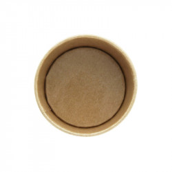 Pot carton kraft brun chaud et froid 70 ml Diam: 6,2 cm 6,2 x 5,2 x 3,5 cm - 50 unités