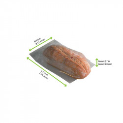 Sac sandwich bagnat à soufflet PP transparent 12 x 7 x 18 cm - 150 unités