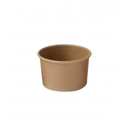 Pot carton kraft brun chaud et froid 90 ml Diam: 7,4 cm 7,4 x 6 x 4,5 cm - 10 unités