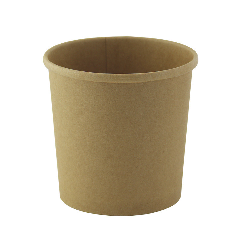 Pot carton kraft brun chaud et froid 360 ml Diam: 9 cm 9 x 7,2 x 8,3 cm - 50 unités