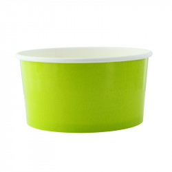 Saladier rond en carton vert "Buckaty" 900 ml Diam: 15 cm 15 x 12,8 x 7,5 cm x 45 unités
