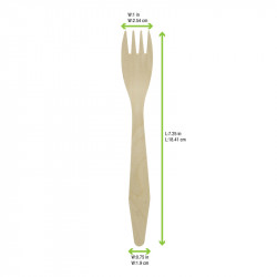 "Hercule" Fourchette bois 18,5cm - 100 unités