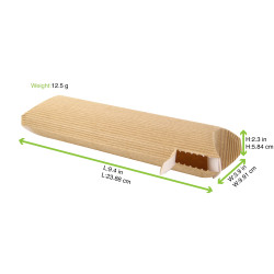 Etui carton ondulé rectangulaire pour sandwich chaud 24 x 10 x 5,8 cm x 450 unités