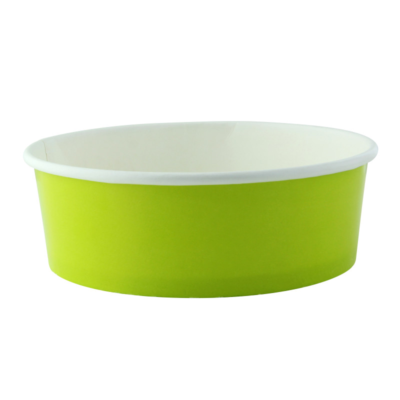 Saladier rond en carton vert "Buckaty" 580 ml Diam: 15 cm 15 x 13 x 5 cm x 45 unités